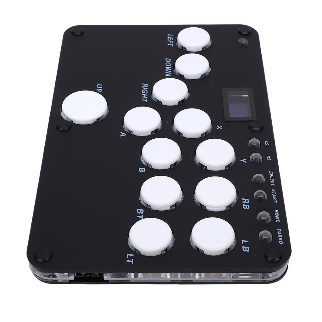 Fight Stick Fit for PS3 Game Console 12 Keys RGB Light Effects Low Latency Hot Swappable Fighting Game Controller