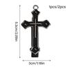 Metal Cross Hair Clip Dark Balletcore Cross Dark Flat Clip Halloween Hairpin Dark Elegant Hair Clip for Bunches
