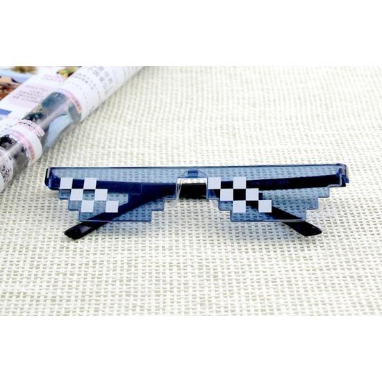 Square Glasses, Two-Dimensional Acting Artifact Sunglasses, Coded Rectangular Pixel Glasses Douyin Kuaishou