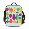 5 A Day Fruit And Vegetables Lunch Bags Insulated Bento Box Portable Lunch Tote Picnic Bags Cooler Bag for Woman Girl School
