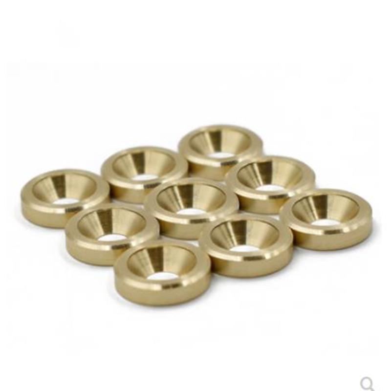 10pcs M3-M6 Brass/Copper Metal Washers: Countersunk & Flat Screw Gaskets (Meson Type), 8-14mm Outside Diameter