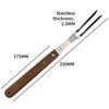 Stainless Steel Bbq Skewers With Wooden Handles For Outdoor Grilling And Meat Piercing