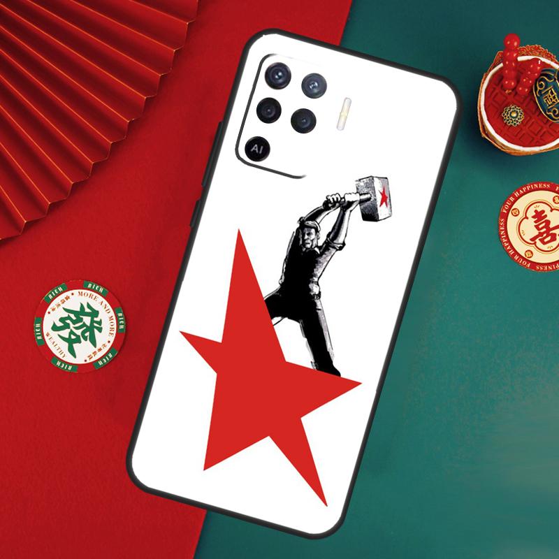 Red Soviet Union USSR Flag Case For Oppo A76 A16 A96 A17 A60 A40 A80 A98 A58 A78 A18 A38 A57 A74 A54 A94 A15 A5 A6 Pro