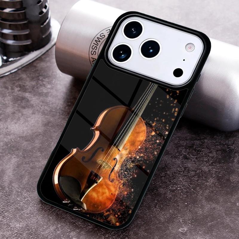 Elegant Violins Bow Sheet Music Funda Phone Case For iPhone 17 16 15 14 13 12 11 Pro Max Plus 17Air Soft Silicone Cover