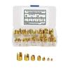 50pcs M3-M12 Self Tapping Inserts Brass Brass Slotted Thread Inserts Threaded Inserts Kit  Tool Set