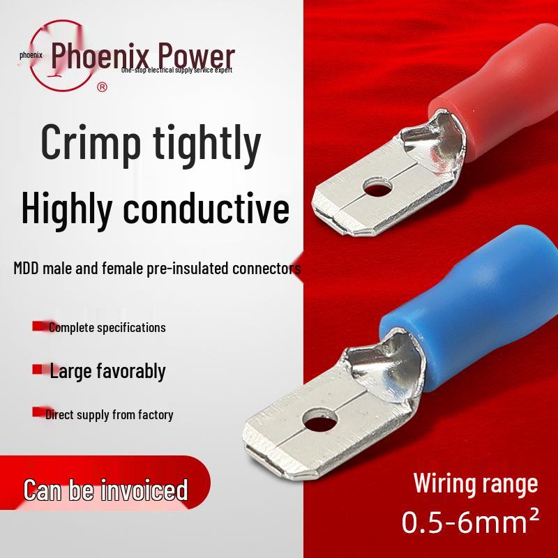 

Phoenix Soft Core MDD Pre-Insulated Male/Female Terminal Insert Spring Wiring Terminal 2-187