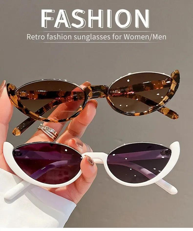 Half Frame Cat-eye Sunglasses Fashion Style Colored Women's Sunglasses Uv400 Fashion Shades Eyewear Summer Anti UV Sunglasses