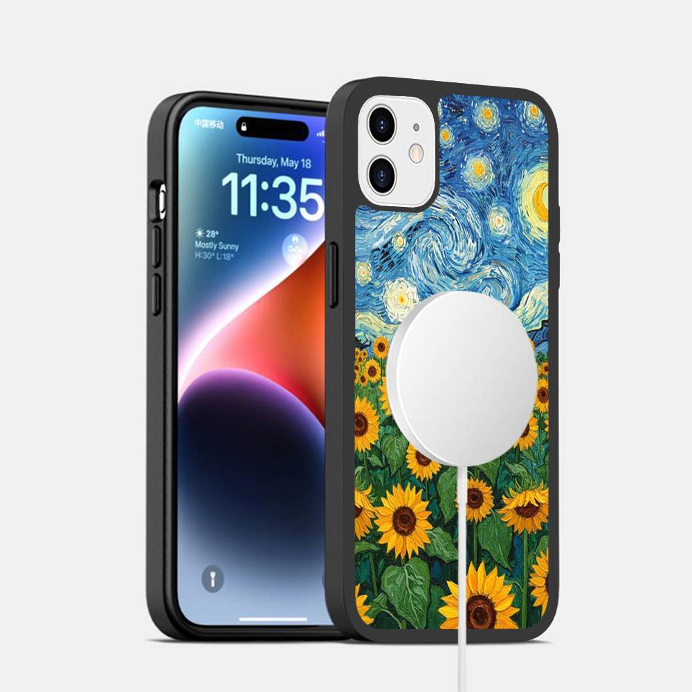 Vincent Van Gogh Oil INS For Magsafe Phone Case For iPhone 17 Air 16 15 14 13 12 11 Pro Max Plus Shockproof Cover