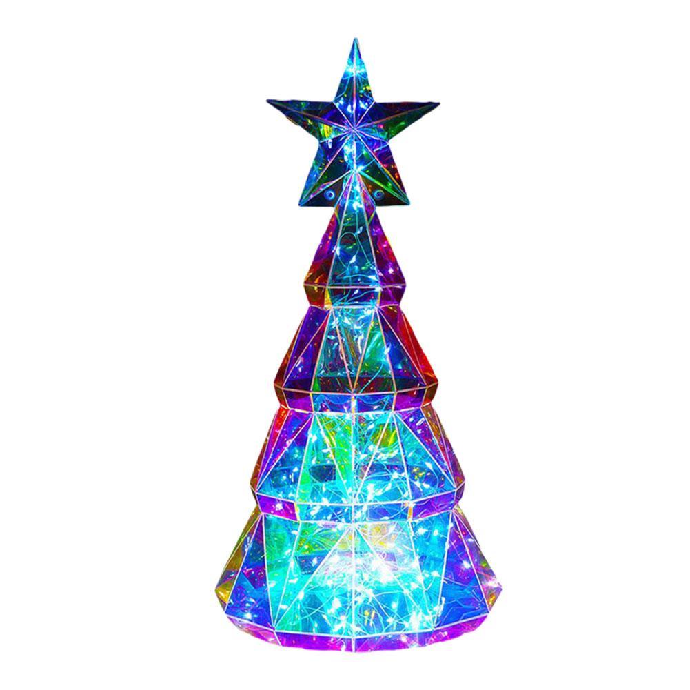 

LED Christmas Tree Table Lamp Iridescent Colorful Bedroom Decorations USB LED 2026 room decor Lighting for Home Decoration