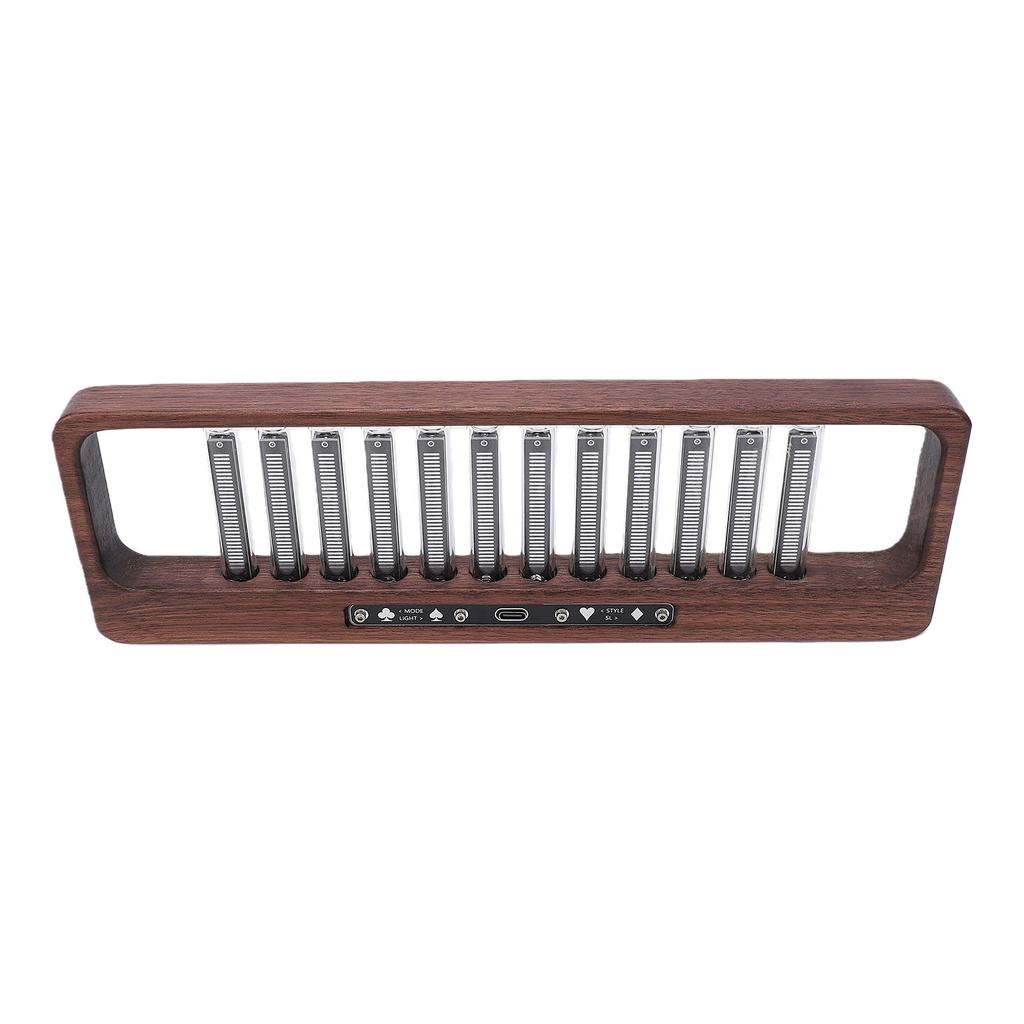 LED-Musikspektrumanzeige Hohe Empfindlichkeit Heim-Audio-Spektrumanalysator-Anzeige mit 12 LED-Lichtröhren Einstellbar