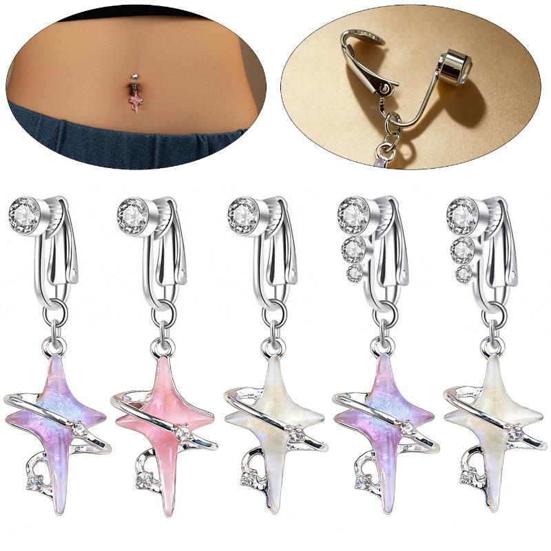 Crystal Steel Belly Button Sexy Navel Piercing Navel Women Dangling Body Navel Jewelry Belly Button Rings Charm