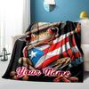 1PC Custom Name Frog Puerto Rican flag. outdooor Flannel blankets Throw Blanket All-Season Throw Gift Bedspread for Couch, Bed, Camping Holiday Birthd
