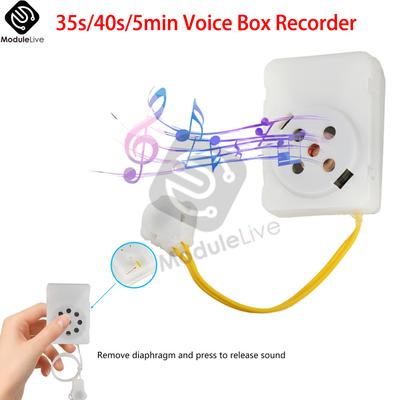 35s/40s/5min Voice Box Recorder Device Recording Device With Clear Voice For Stuffed Animal Recordable Sound Module Plush Toy