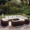 Day and Night - Day and Night Garden Furniture Set 11 Pieces with Brown Synthetic Rattan Cushions