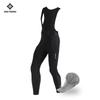 Mens Winter Fleece Cycling Tights With Suspender Straps Warm Thermal Bike Pants Road
