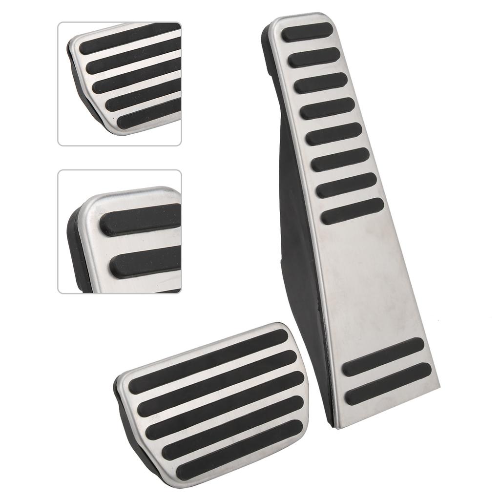 2PCS Brake Pedal Stainless Steel with PPE Rubber Non Slip Strips Replacement for XC60 XC90 S90 V90 20182021