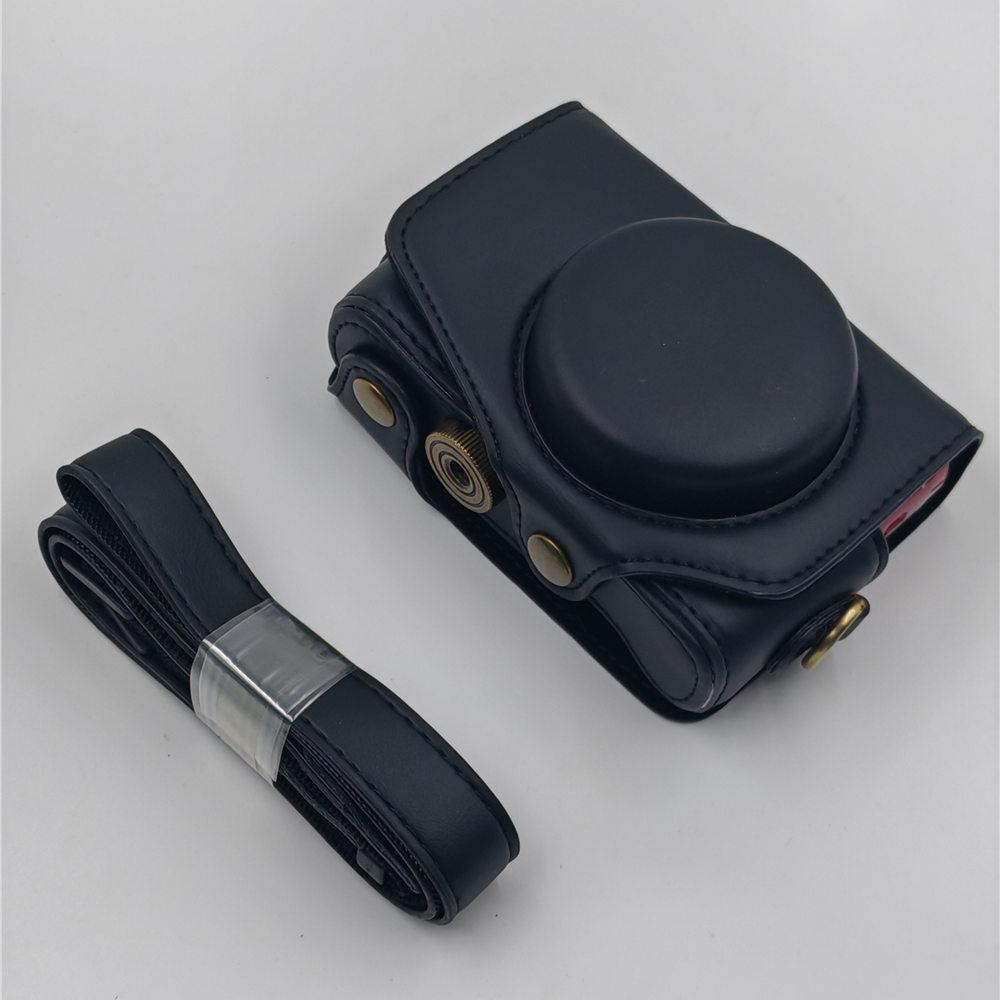 SX740HS PU Leder Kameratasche Etui Für Canon SX740 HS SX730 SX730HS SX720 SX720HS Ganzkörperabdeckung Mit Riemen