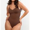 European & American Plus Size Seamless Thong Bodysuit - Hip-lifting Camisole with Abdomen-Slimming & Backless Design