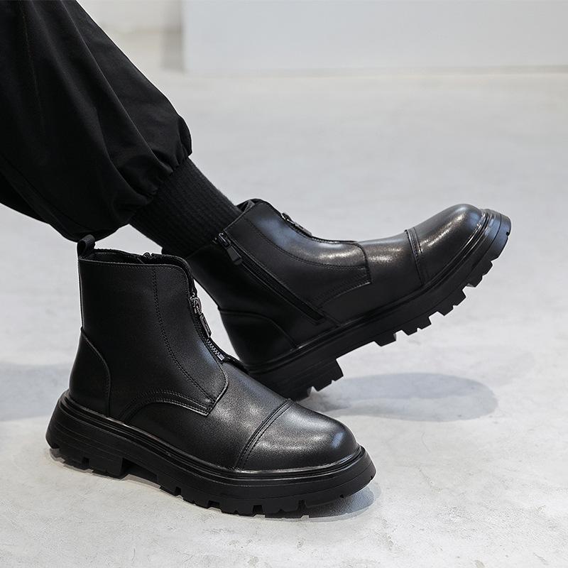 Men's Casual Party Prom Dress Chelsea Boots Designer Soft Leather Shoes Cowboy Spring Autumn Boot Handsome Platform Ankle Botas