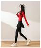 Women's Autumn Sportswear Set: Luminous Jacket, Skirt, Pants for Badminton, Tennis, Running, Yoga, Pilates, and Fitness.