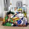 HUNTER×HUNTER Cartoon Printed blankets Picnic blanket Flange Warm blanket Home travel blankets bed linings birthday gift