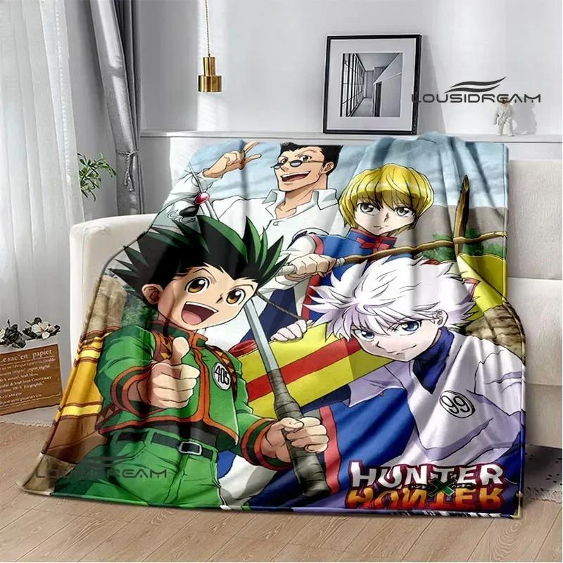 HUNTER×HUNTER Cartoon Printed blankets Picnic blanket Flange Warm blanket Home travel blankets bed linings birthday gift