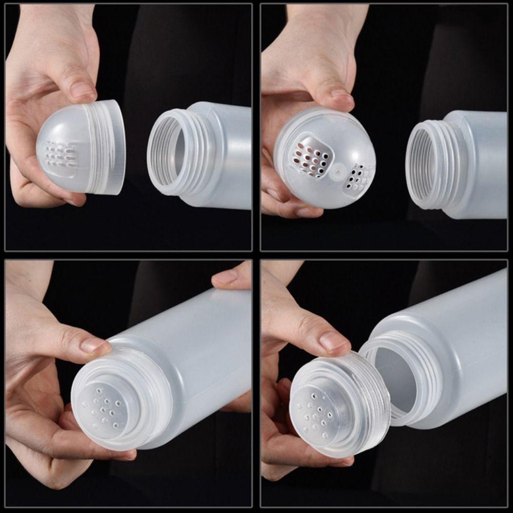 Detachable Plastic Seasoning Bottle Transparent BBQ Powder Jar Spice Bottle For Barbecue
