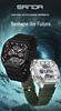 Sanda Men's Multifunctional Waterproof Electronic Watch - Trendy Timer with Dual Display & Three-Time Zone Outdoor Alarm.