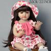 BZDOLL 55 CM Vollweichvinyl Reborn Baby Mädchenpuppe Spielzeug Lebensecht 22 Zoll Prinzessin Kleinkind Kunst Bebe Geburtstagsgeschenke für Kind