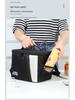 Large Capacity Color Block Insulated Crossbody Lunch Bag & Picnic Tote