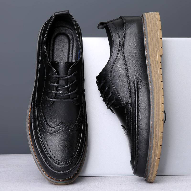 Модная Роскошная Кожаная Обувь Джентльмены Оксфорды Толстая Подошва Формальная Обувь — фото 7