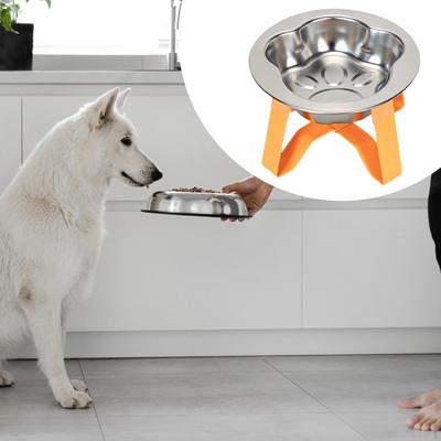 Elevated Cat Bowl ,Stainless Steel Bowls Sturdy Stable Easy To Clean Modern with Stand Pet Water
