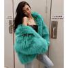 Lazy Wind Hooded Imitation Fox Hair New Long Hairy Coat Imitation Fur Plush Winter Light