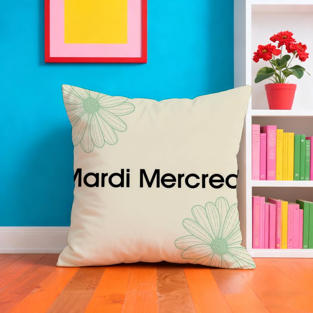 Luxury M-Mardis M-Mercreds Cushion Cover Plush Fabric Soft Double-Sided Printed Sofa Warm Winter Home Gift Pillow Case