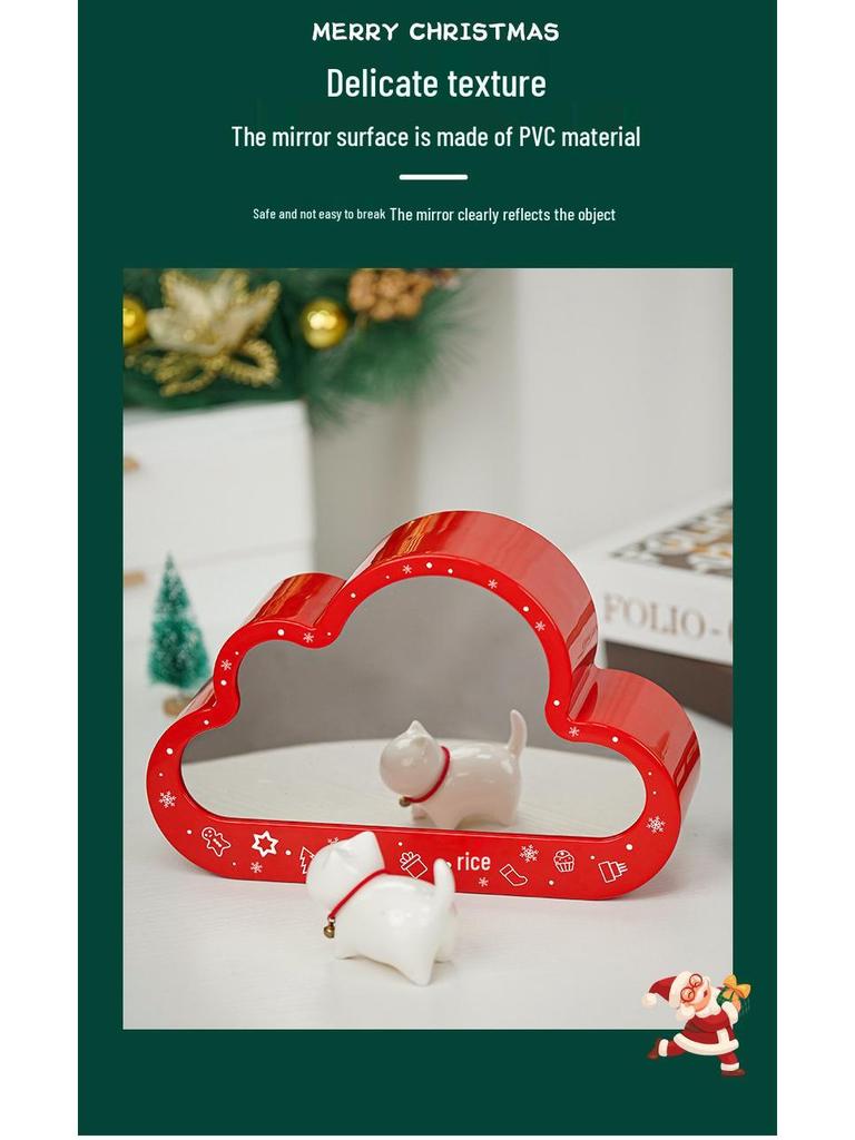 Takasaki 3011 Weihnachtsbaum Spiegel mit Lichtern Bausteine Spielzeug Schmuck Geschenk für Kinder