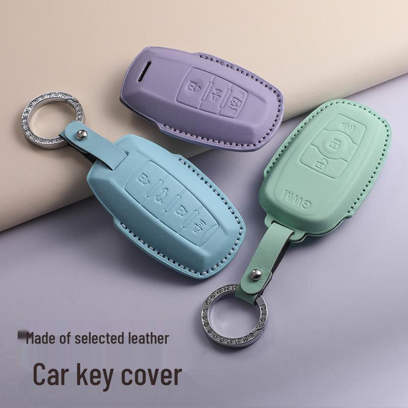 Fits Great Wall Models: Haval H6, M6 Plus, Menglong H2 Gen 2, Big Dog, F7, Divine Beast, H9 - Textured Green Key Case