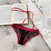 Pendant Chain Underwear for Women Hanging Neck Lace Underpants Breathable Lace Panties  Women