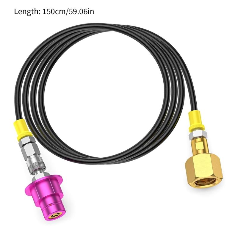 High Pressure CO2 Transfer Hose Food Grade Materials Aluminum Alloy Sodas Machine Adapter Connector
