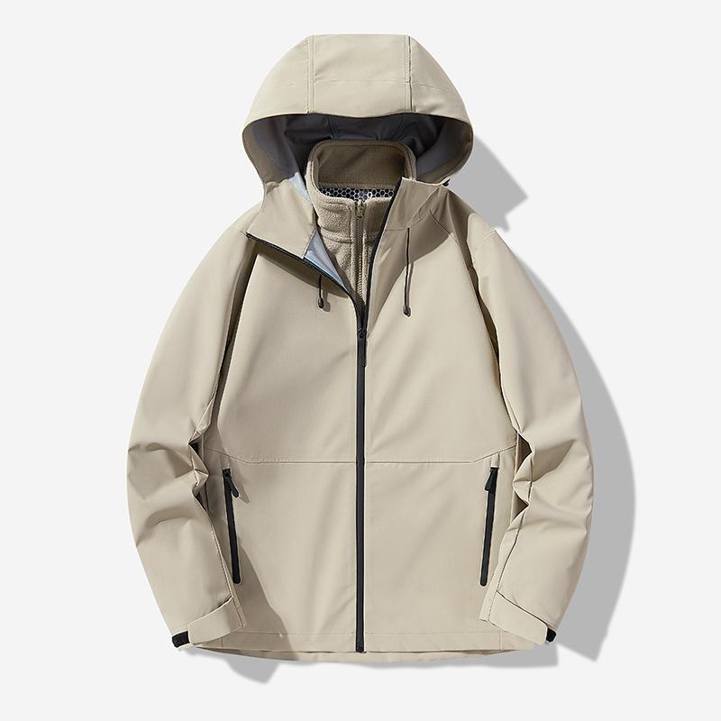 Three-in-one Removable Fleece Liner for Men and Women Autumn and Winter Outdoor Travel Windproof Waterproof Cold Mountaineering Suit