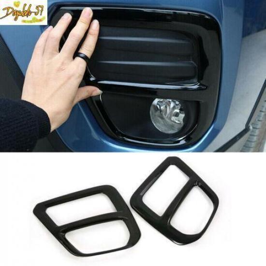 Glossy Black Front Fog Lamp Light Cover Frame Trim For Subaru Forester -22