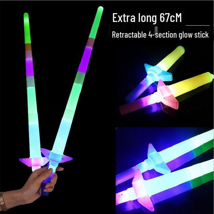 Seven-Color Flashing Star Wand - Electronic Glow Stick for Kids' Concerts and Parties