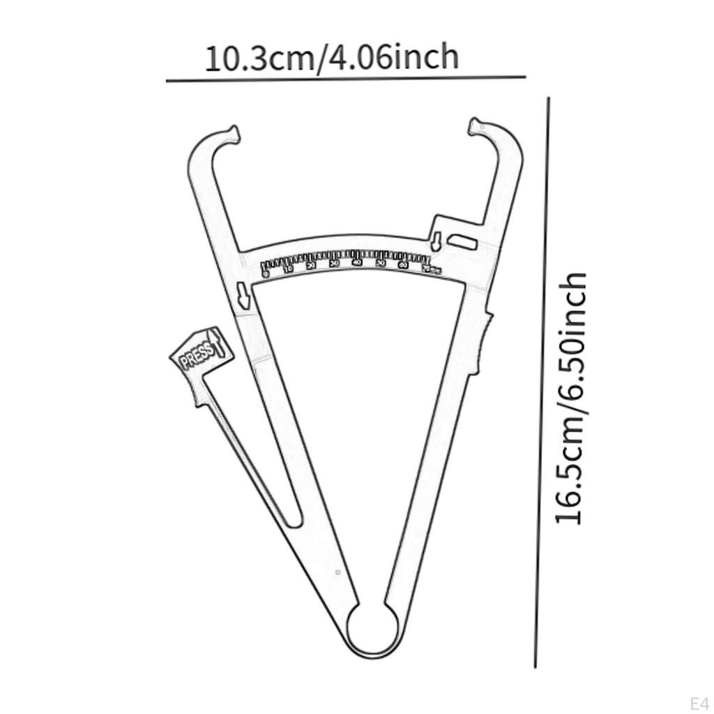 2 Pieces Body Caliper Tool for Fitness Accurate Skinfold Measuring Tools