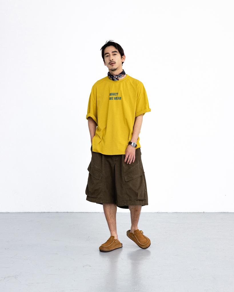 ANGLAN Structural Cargo Half Pants - Khaki
