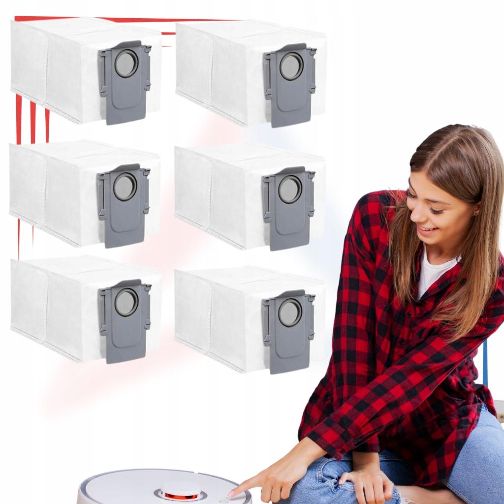 6 Sacchetti per la polvere per Roborock Q Revo Pro / S / Maxv / Pro / S8 Maxv Ultra