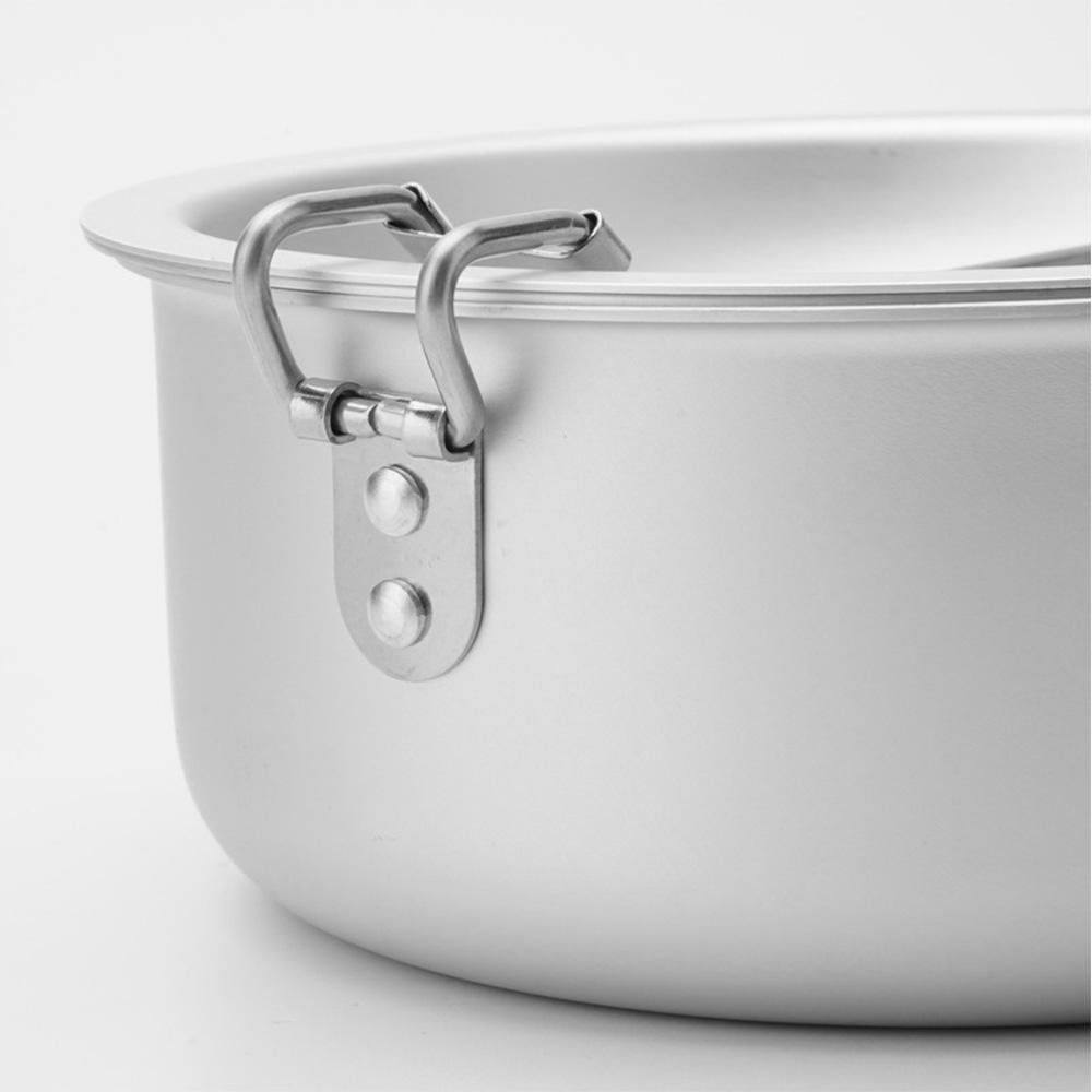 Outdoor Kochgeschirr-Set aus hochhartem, oxidiertem Aluminium, Campingtöpfe und -pfannen, kompakt und praktisch für Camping und