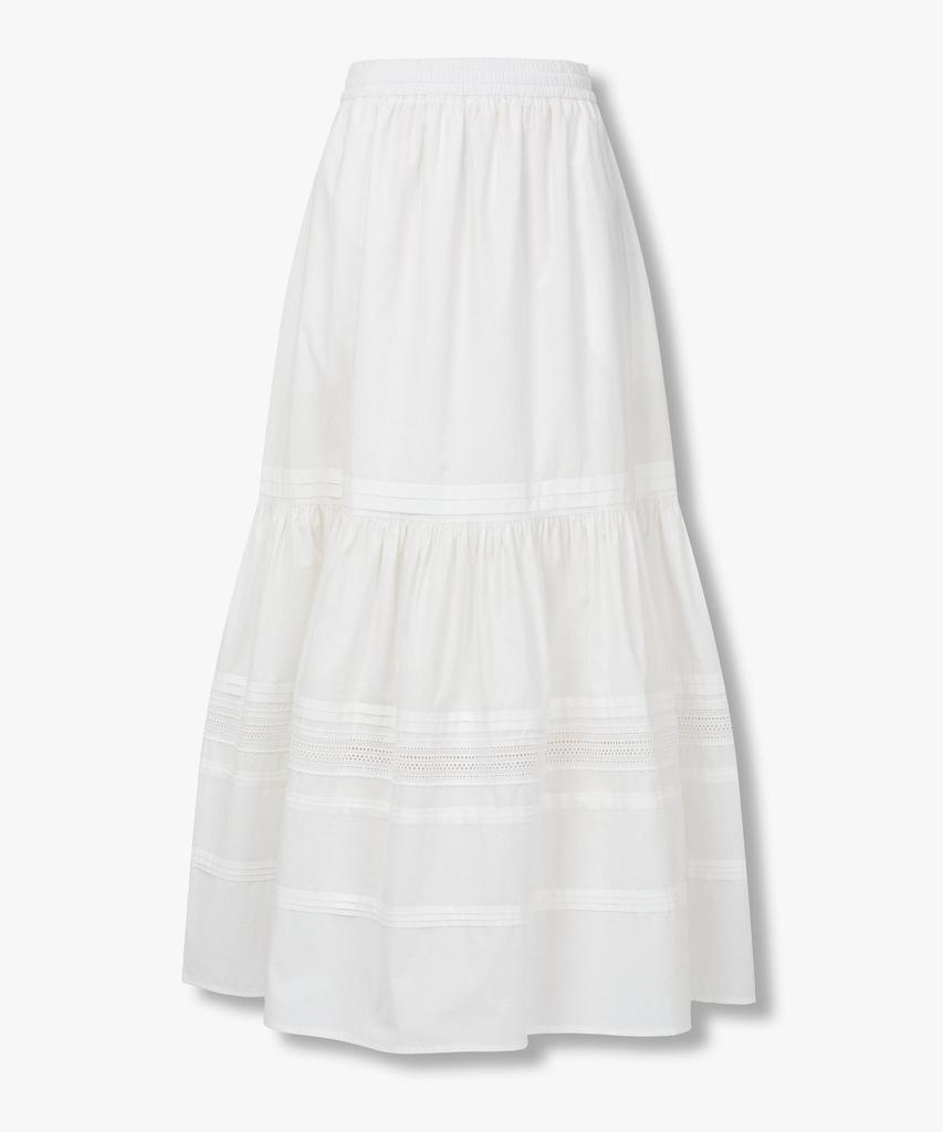 STUDIO TOMBOY Lace Tiered Elastic Skirt_Off-White 9176232983