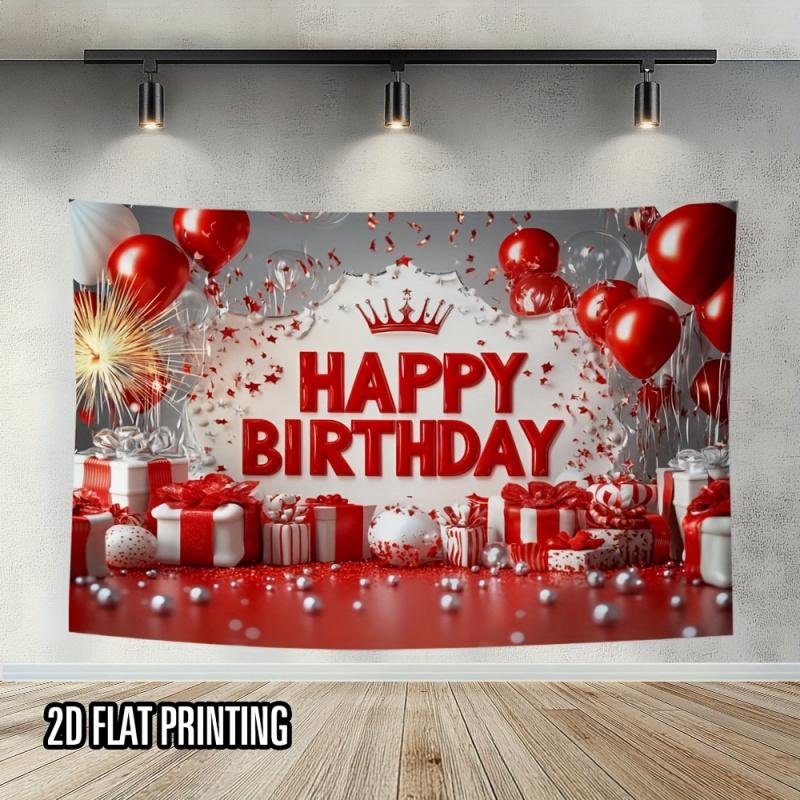Festive Birthday Theme Decoration Tapestry Party Venue Background Cloth Luxurious Lively Style Props Home Decoration