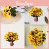 Ramo de Flores Artificiales Helianthus Annuus con Manualidad de Plástico para Boda, Decoración del Hogar y Fotografía
