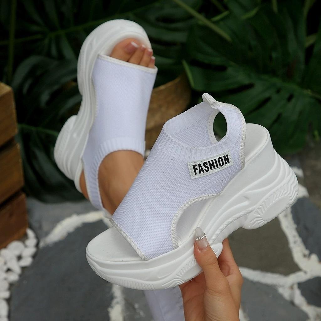 Women's Thick-soled Casual Sandals with Adjustable Laces and Chunky Heel, A Comfortable Everyday Summer Shoe