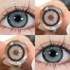 1Pair Korean Lenses Color Contact Lenses For Eyes Borwn Eyes Makeup Beauty Blue Eye Contacts Gray Pupil… More